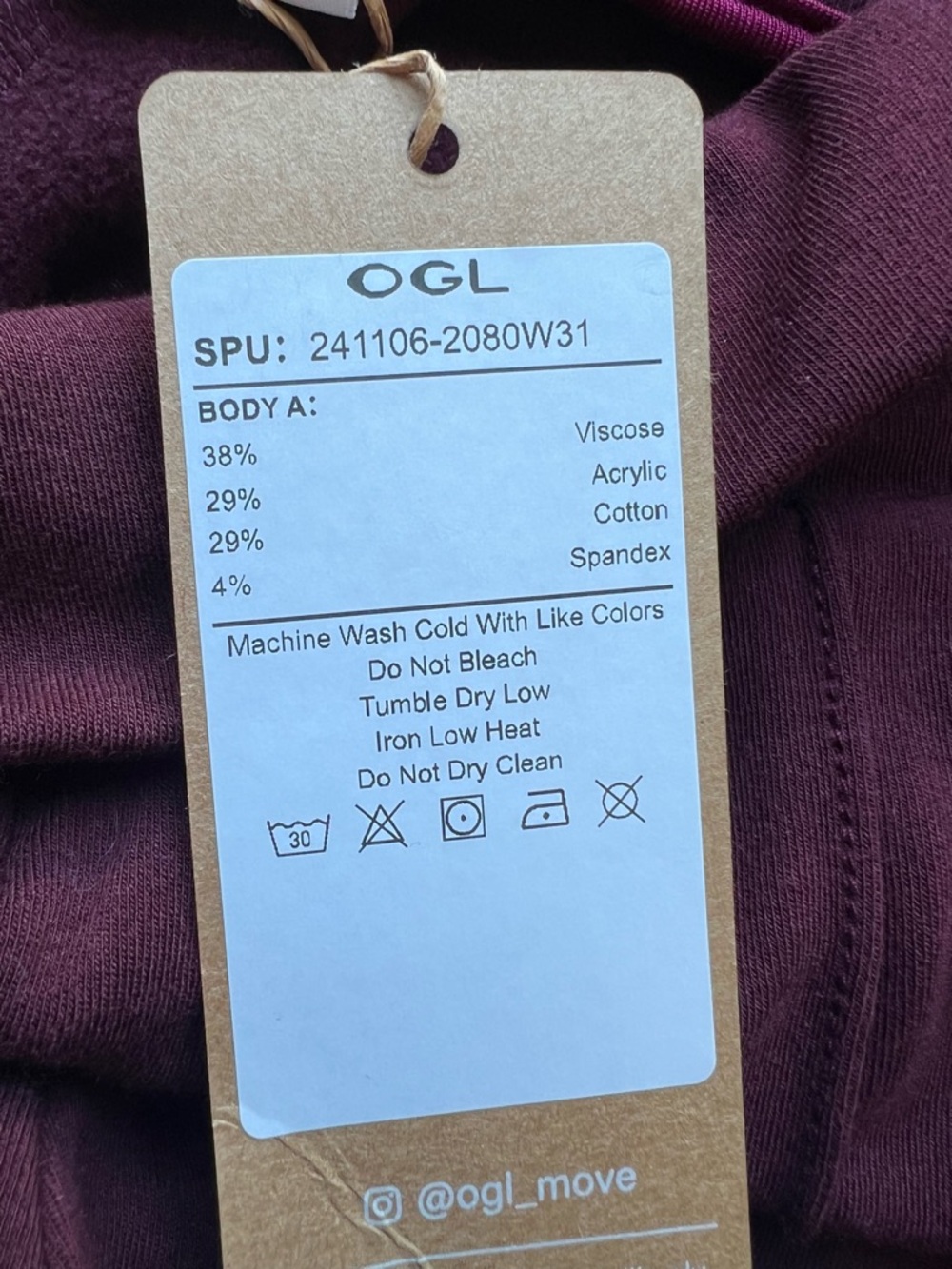 NWT OGL Tummy Warmer Pin-Tuck Wide Leg Pants in Ruby Berry - Picture 11 of 15